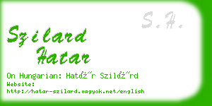 szilard hatar business card